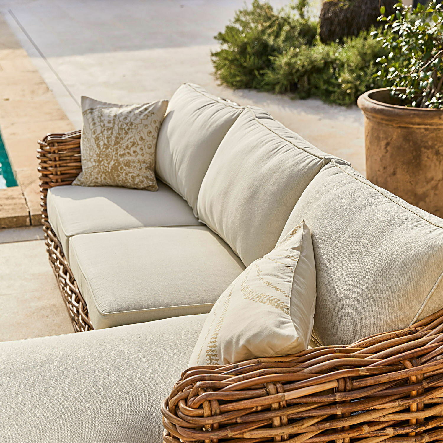 Sofa Villedieu creme/braun