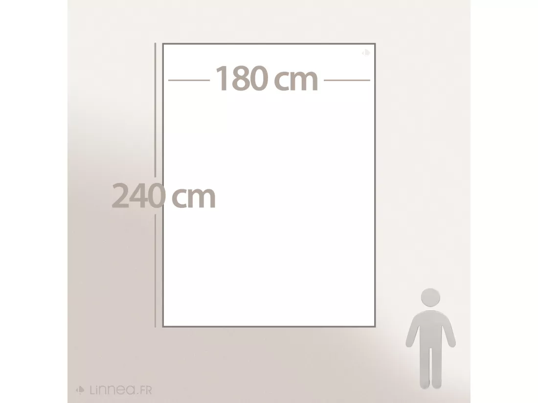 Dessus de lit ZAGORA pur coton 250 g/m² 260x240 cm beige ficelle
