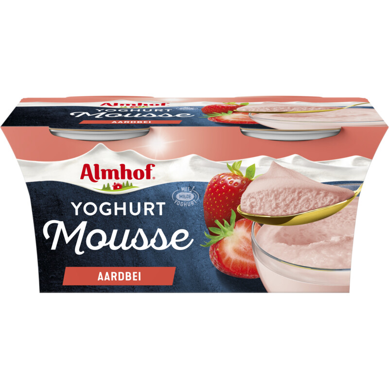 Almhof Yoghurt mousse aardbei