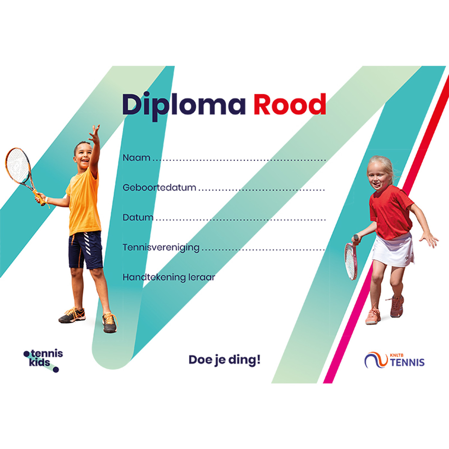 KNLTB Tenniskids Rood 10 stuks