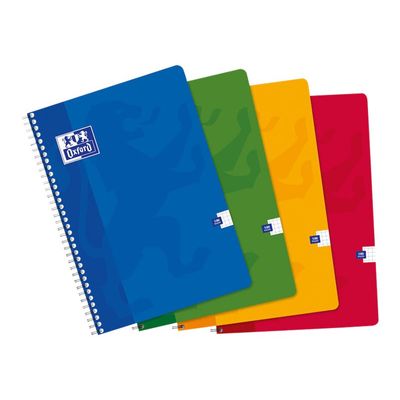 Oxford - Cahier à spirale A4 (21x29,7 cm) - 100 pages - petits carreaux (5x5 mm) - disponible dans différentes couleurs