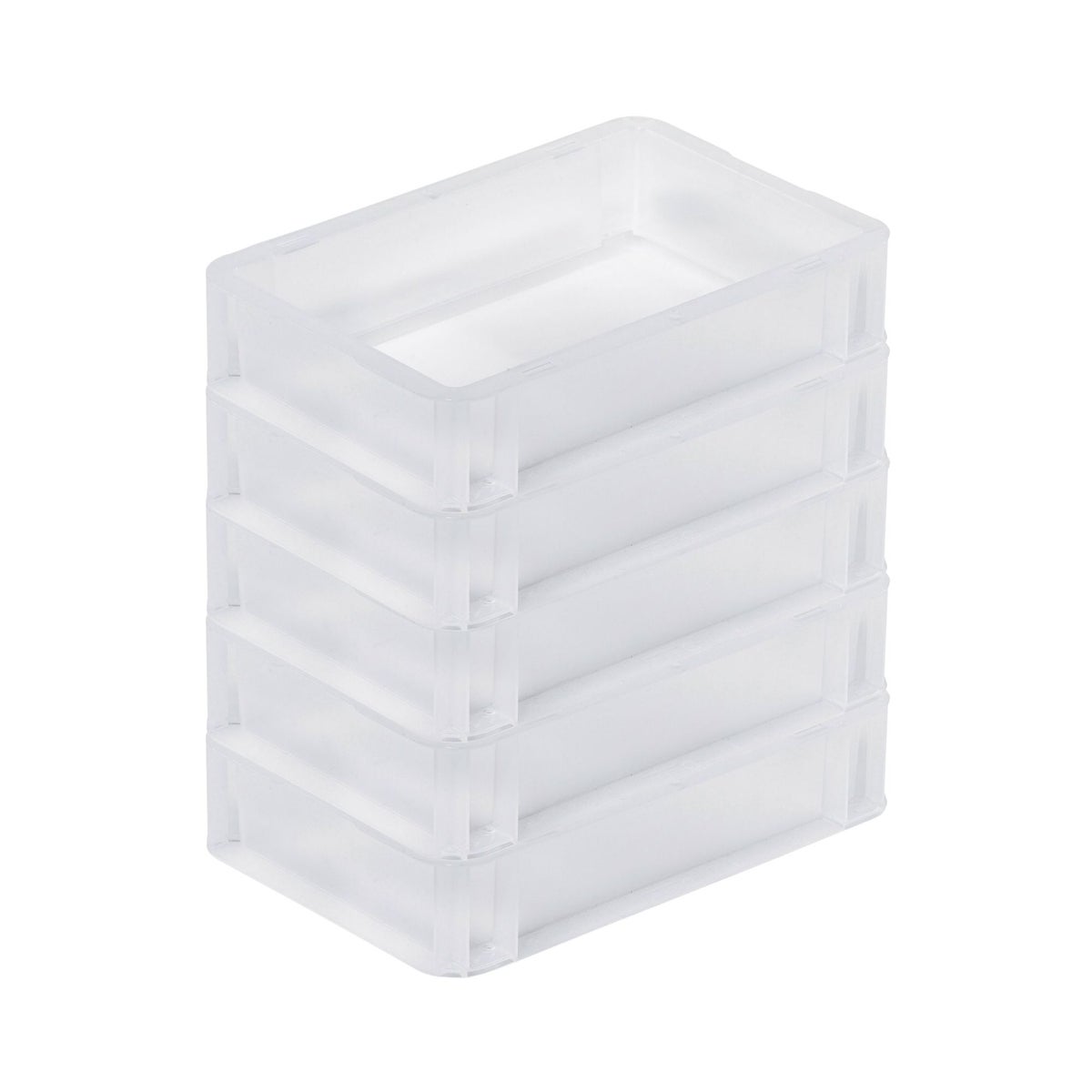 PROREGAL Transparante Eurobox BasicLine Met Gesloten Handvat HxBxD 7 x 20 x 30 cm 2,9 Liter Eurobox Transportbox Transportcontainer Stapelbak