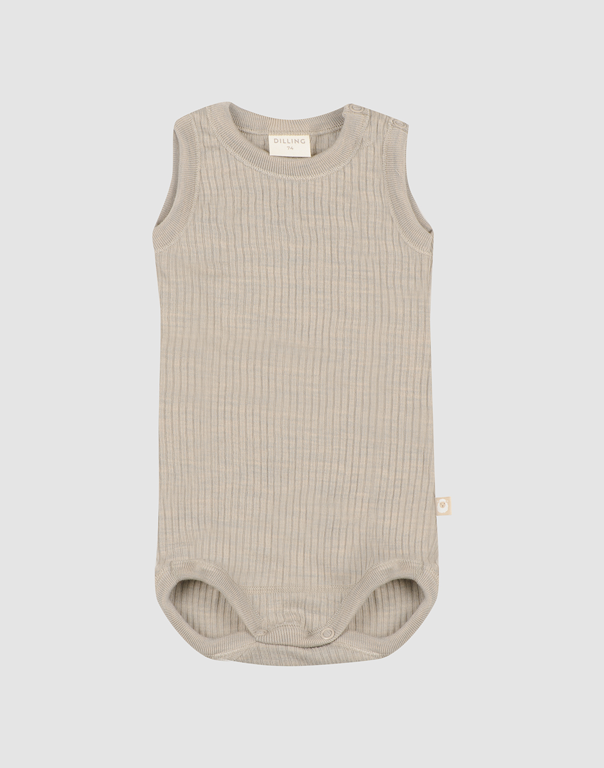 Romper zonder mouw van merinowol voor baby's