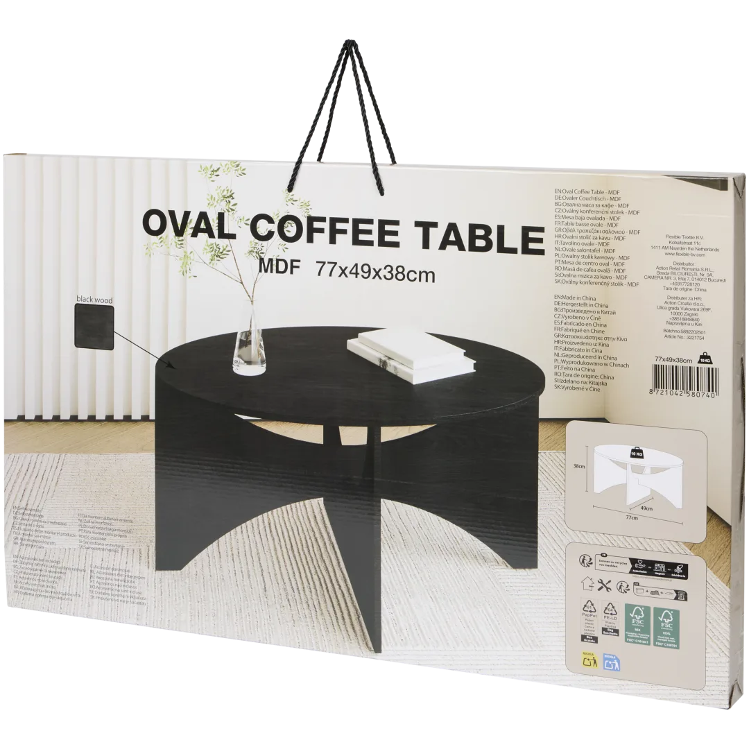 Table basse ovale