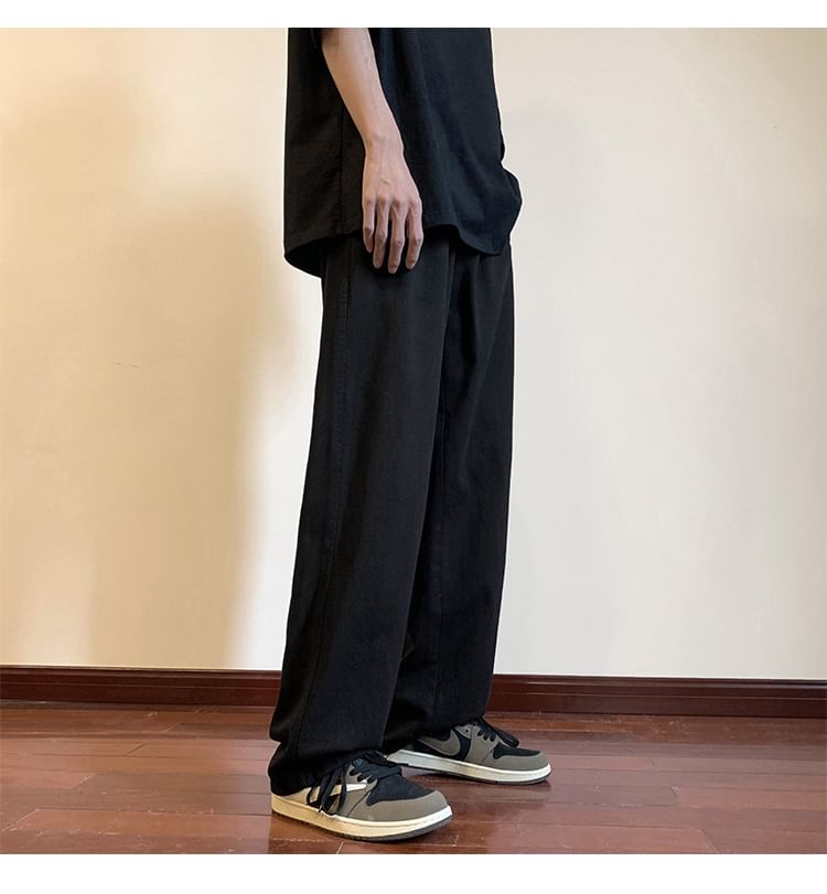 Macho - Middelhoge effen rechte broek