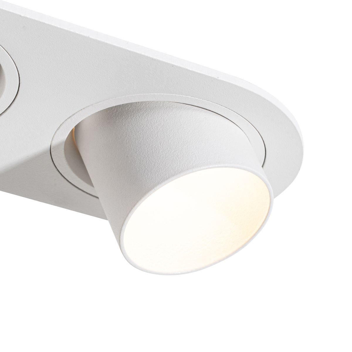 Set van 6 inbouwspots wit GU10 35mm kantelbaar 2-lichts - Installa