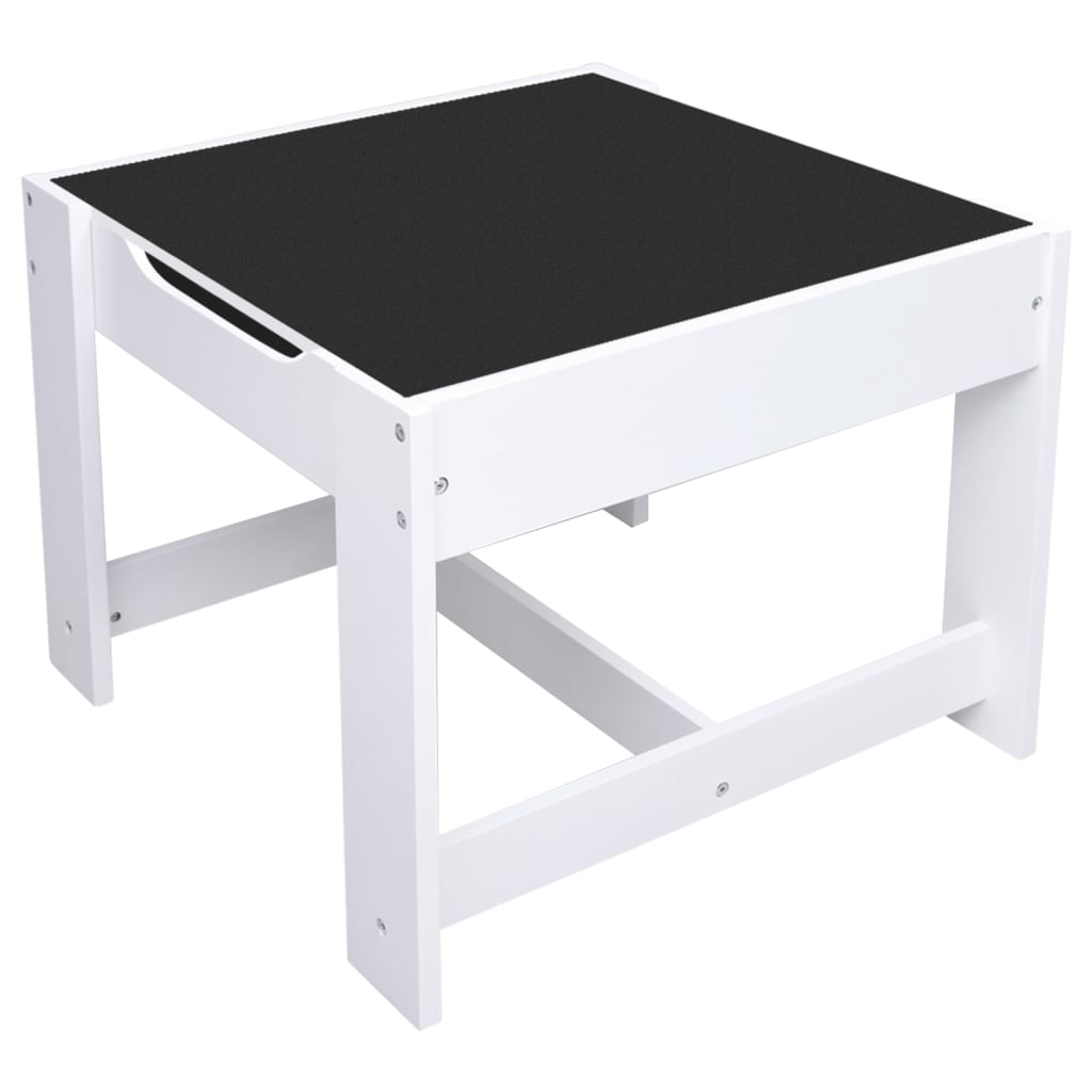 Table pour enfants avec 2 chaises blanc mdf