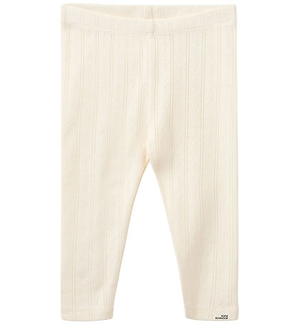 Sofie Schnoor Leggings - Nalinesb - Off White m. Lochmuster
