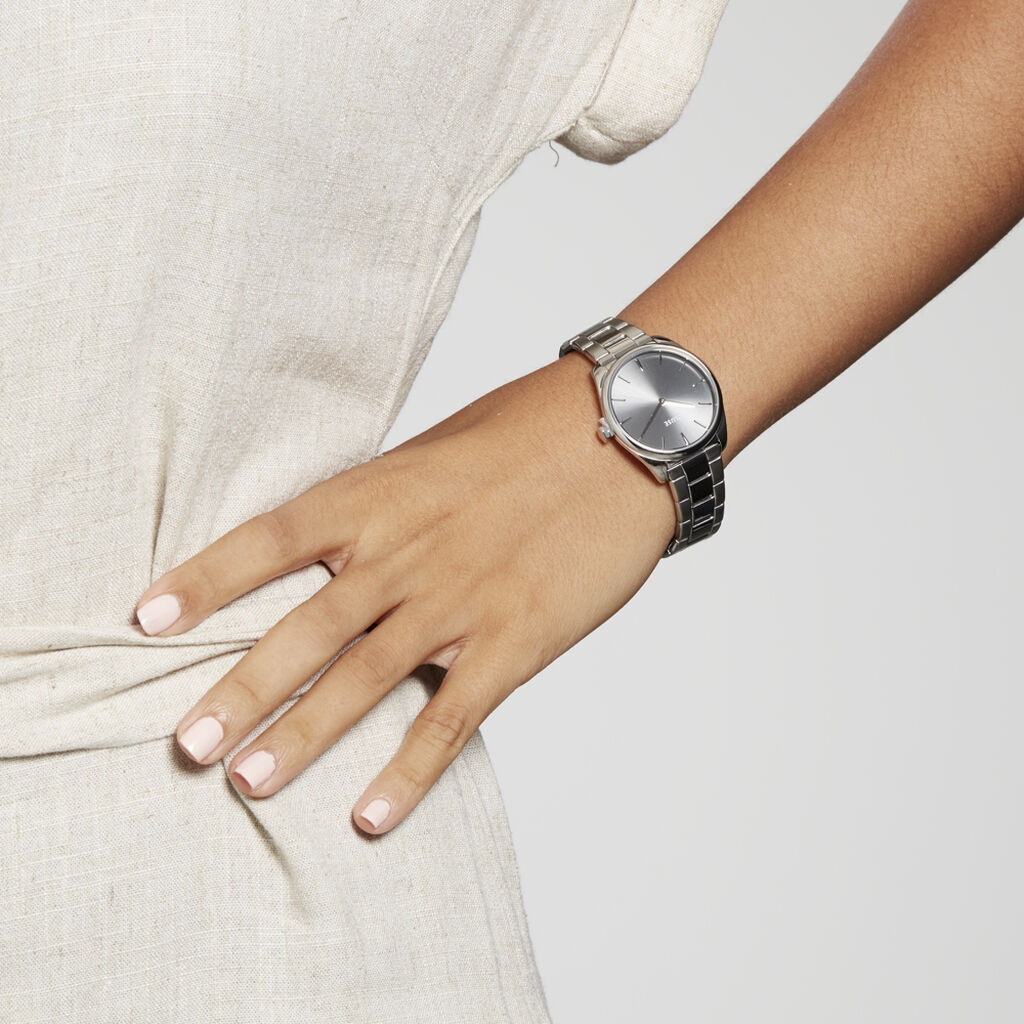 Montre Cluse Feroce Petite Acier Blanc