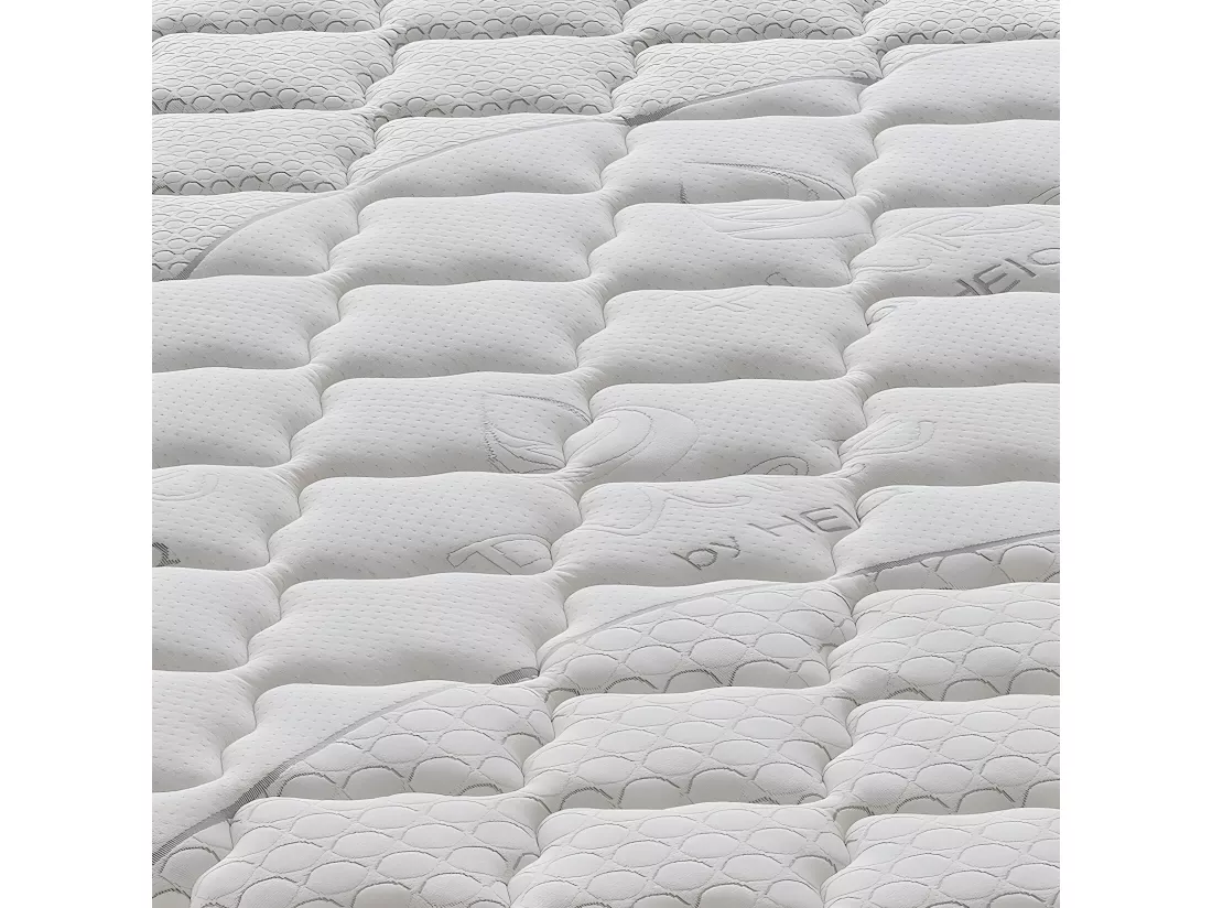 Matelas 1600 ressorts ensachés et mousse à mémoire à 9 zones - 25cm de hauteur 100x190 cm