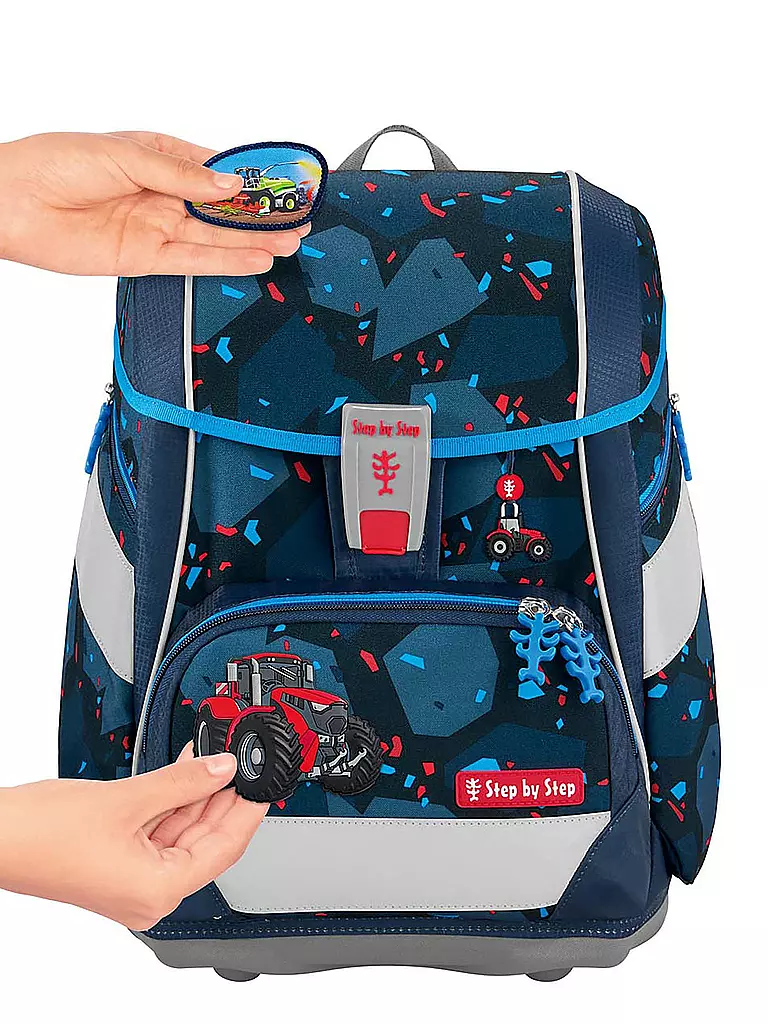STEP BY STEP Schultaschen Set 6tlg - 2in1 Plus Tractor Freddy schwarz