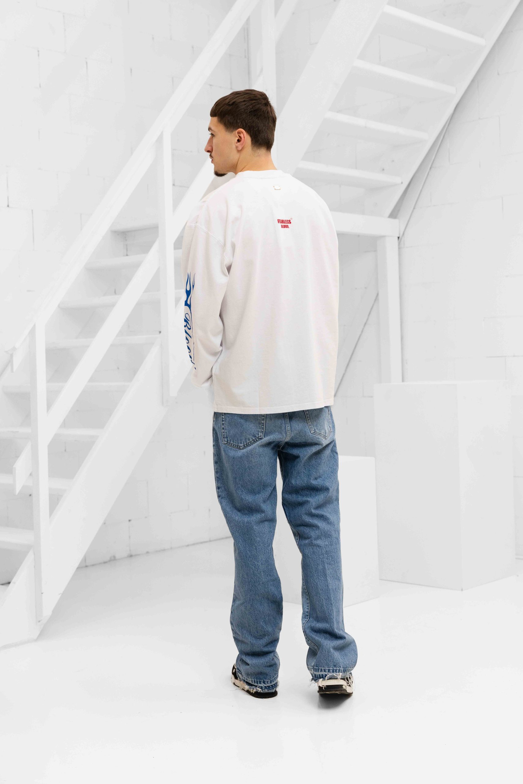 Fearless Blood Bonnie Longsleeve Shirt Heren Wit