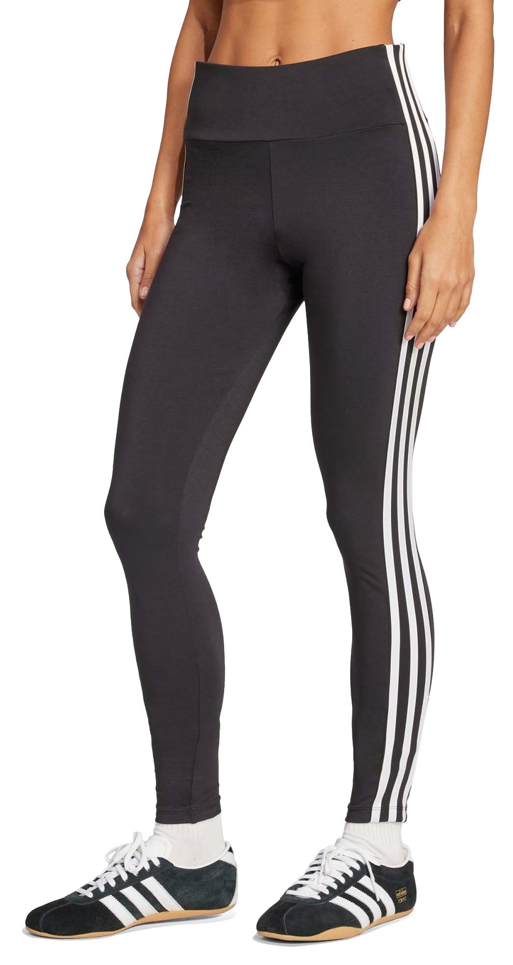 Adicolor 3-Stripes Leggings Co Dame Black/White