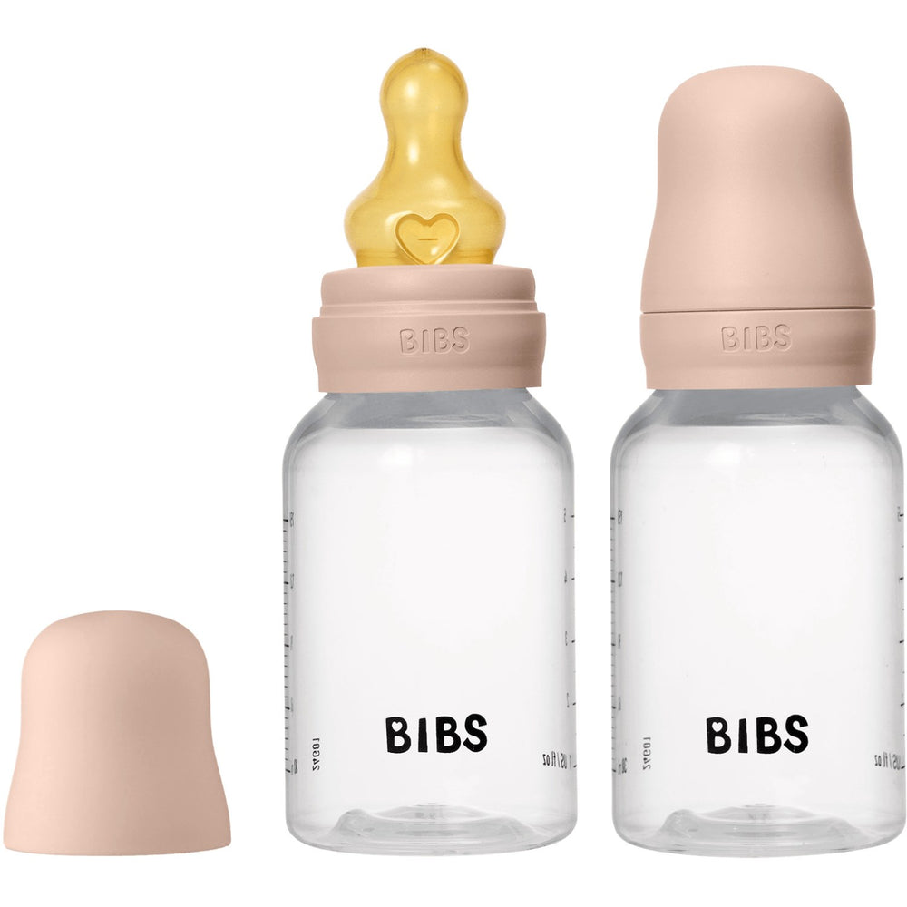 Køb Bibs Blush Baby Flaske Round Latex 2-Pak 150 Ml Slow Flow