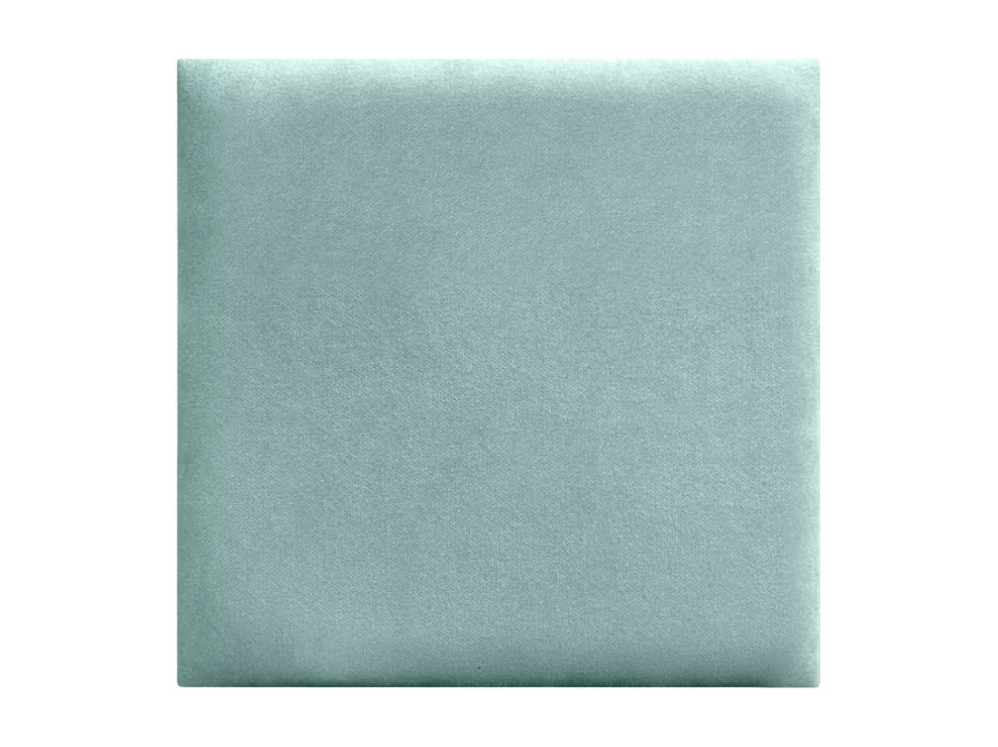DHOME Lot de 6 Panneaux Rembourrés en Tissu Aqualine Autocollants pour Mur Acoustiques Absorbants Protection contre les choc (Vert d'Eau, 60x60cm, x6)