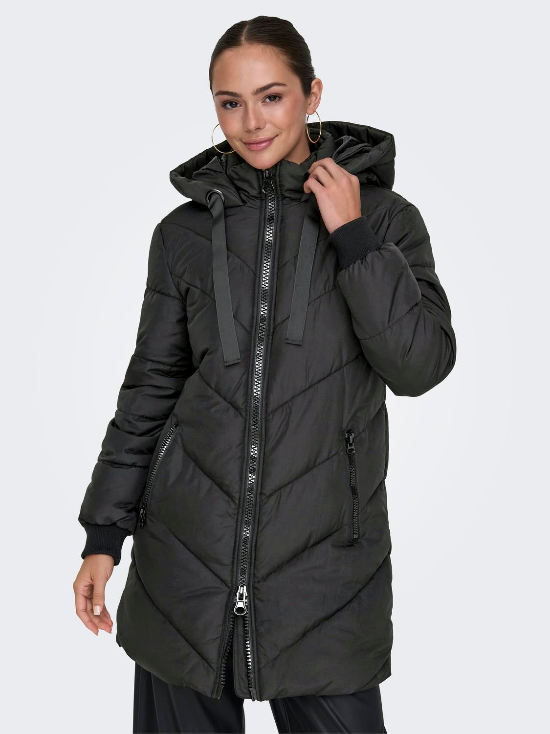 JDYSKYLAR Langer Parka Black