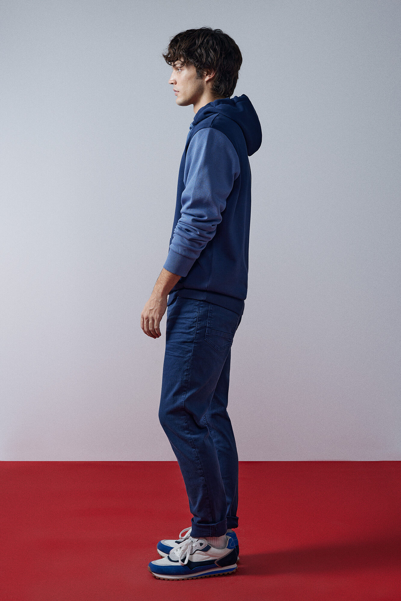 Calça skinny de cinco bolsos - azul escuro