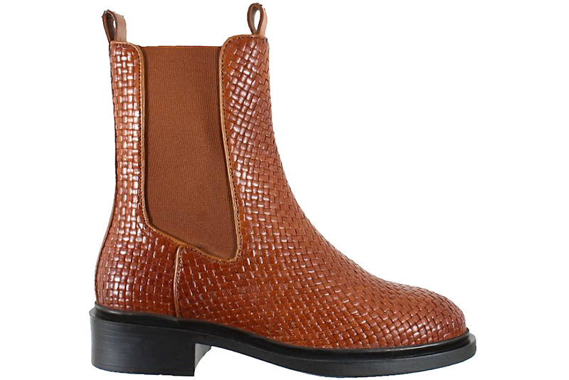 COPENHAGEN SHOES - MOVEMENT COGNAC FLETTET STØVLE I SKIND