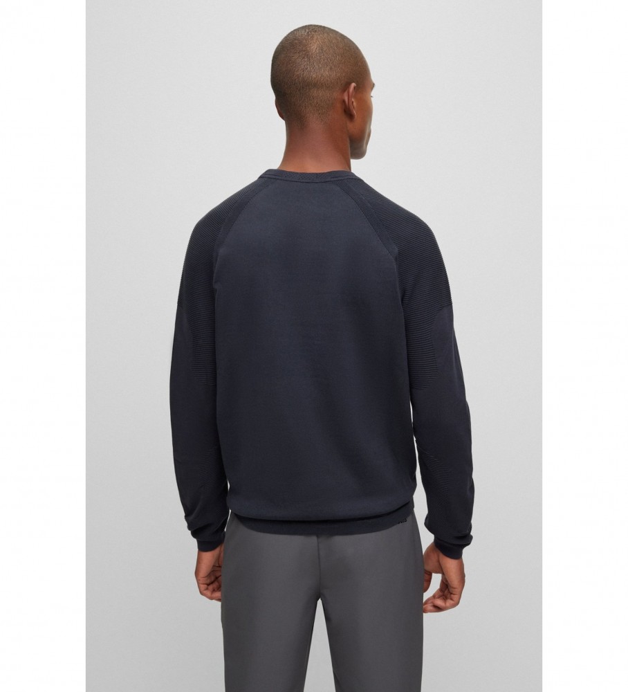 Camisa BOSS com Logo Regular Azul Marinho