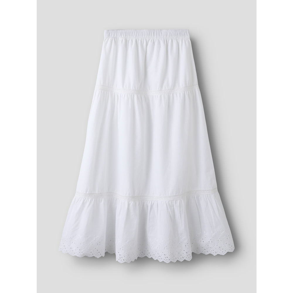 Køb Name It Bright White Nkfhermala Long Nederdel
