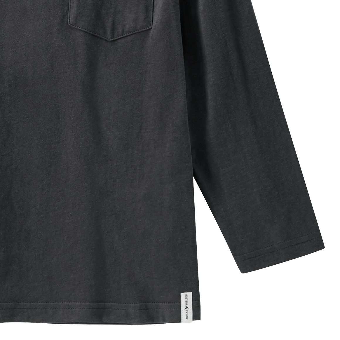 Jonas Nielsen Jungen Langarmshirt in Unifarben dunkelgrau