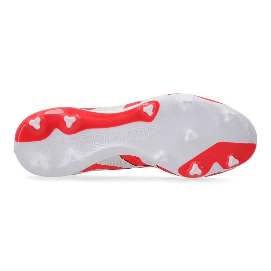 adidas Predator League Laceless FG/AG Pure Victory - Lucid Red/Blanc/Noir