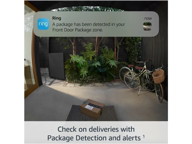 Ring Battery Video Doorbell Pro - Smart dørklokke - med kamera - med Head-to-Toe View, 3D Motion Detection, Colour Night Vision, 30-dages gratis prøve på Ring Protect - trådløs - 802.11b/g/n/ax - 2.4 Ghz, 5 GHz - satinnikkel