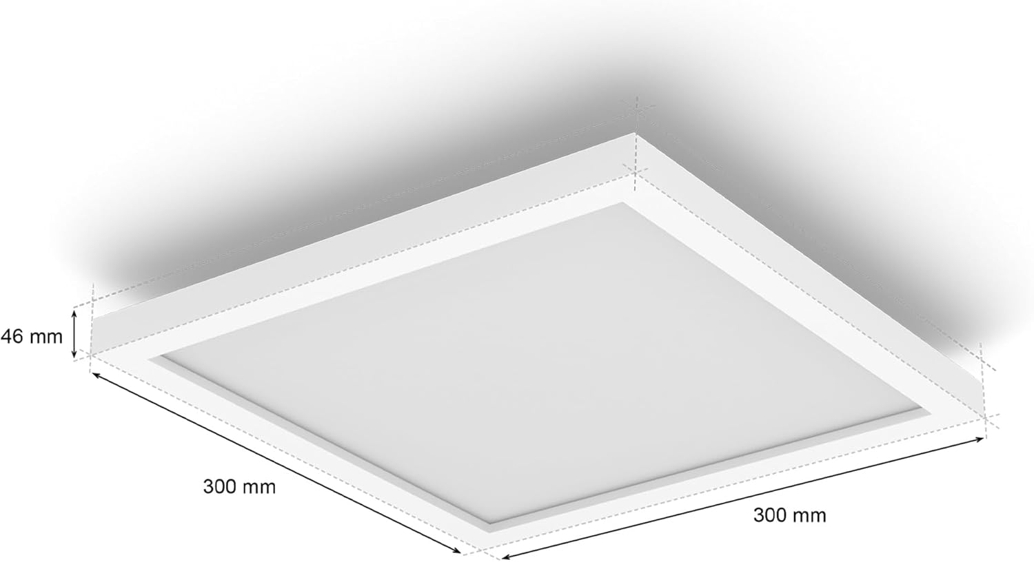 Philips Hue White Ambiance Aurelle smarte LED Panelleuchte, 30x30cm, Innenbeleuchtung, Smart Home Deckenleuchte für Schlafzimmer/Wohnzimmer, neue Generation, weiß