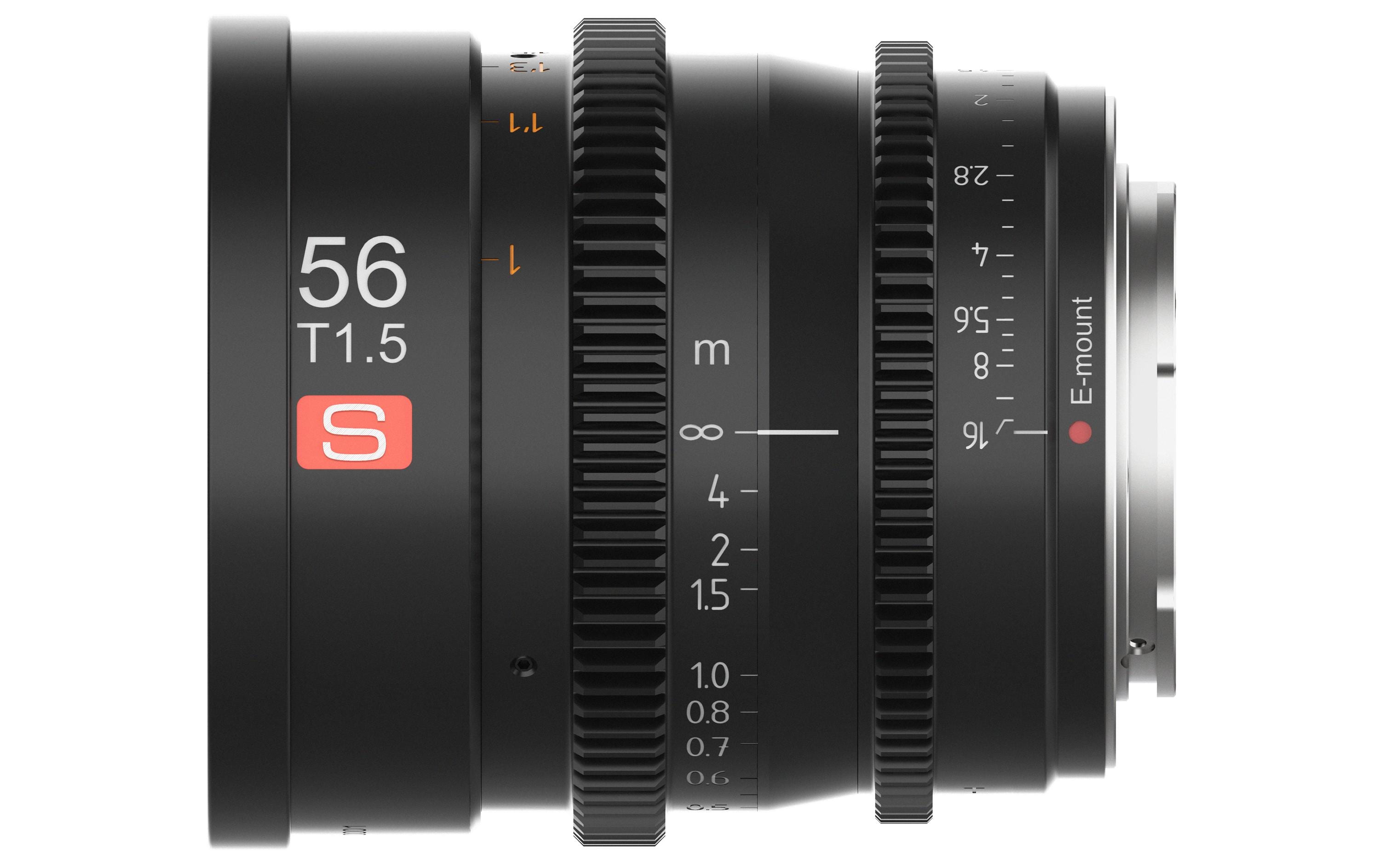 Festbrennweite S 56mm T1.5 – Sony E-Mount<br>56 mm E-Mount Professionelles Cine-Objektiv mit manuellem Fokus Kompakte, solide Objektivkonstruktion für die Filmproduktion