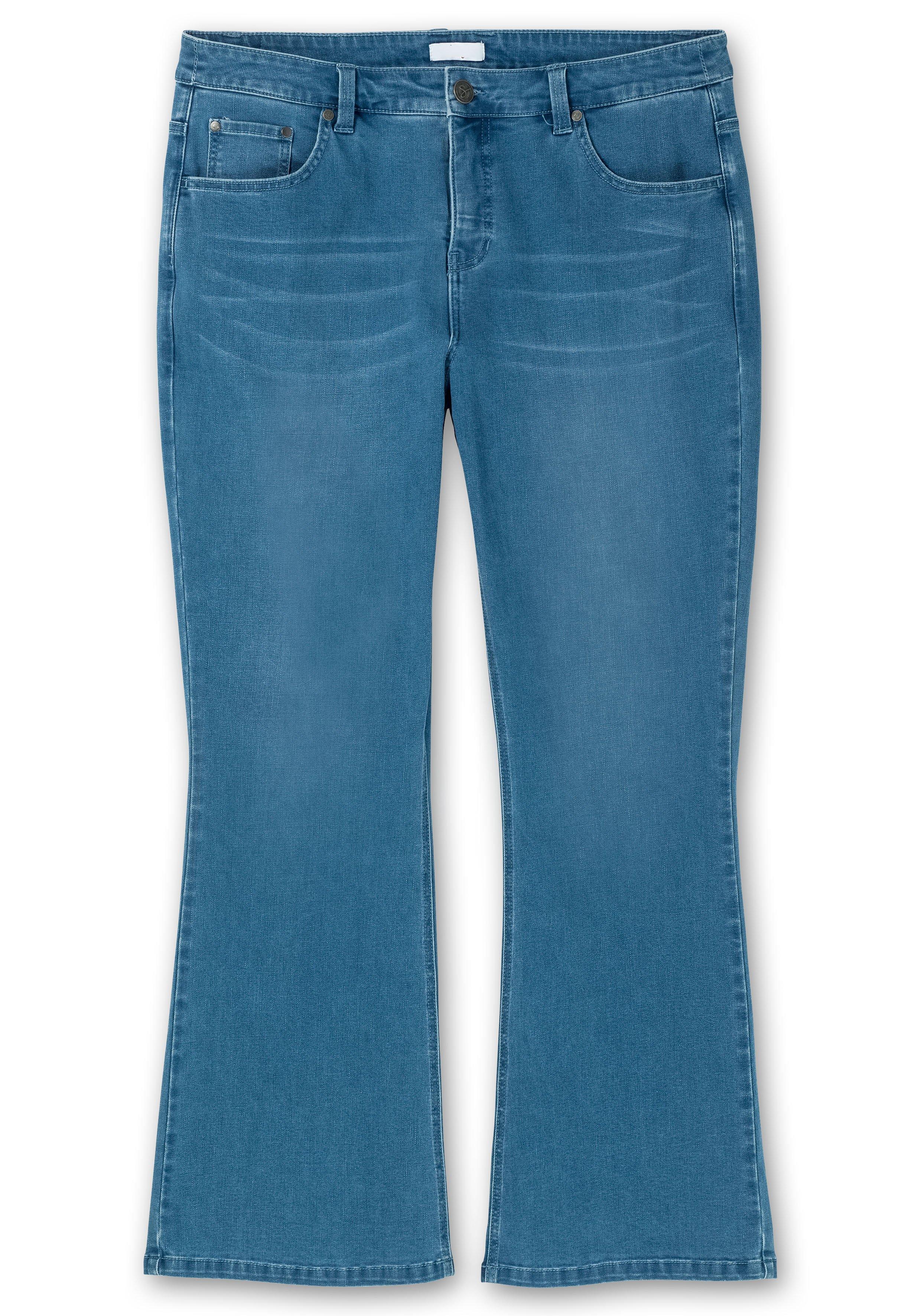 Bootcut-Jeans mit Catfaces und Shaping-Einsatz