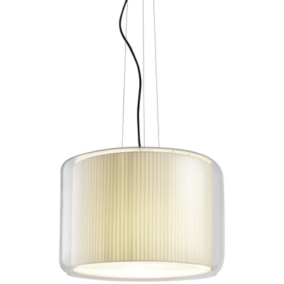Pendelleuchte Mercer 30, Natur, plissiert