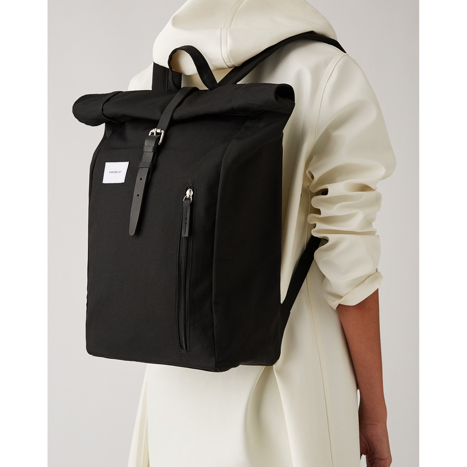 Sandqvist Dante Backpack II black with black leather