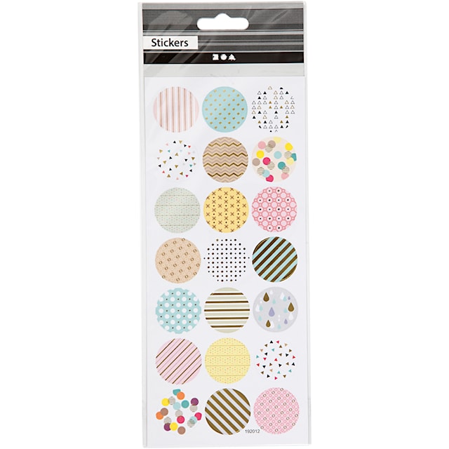 Stickers, pastell, ark 10x23 cm, 1 ark