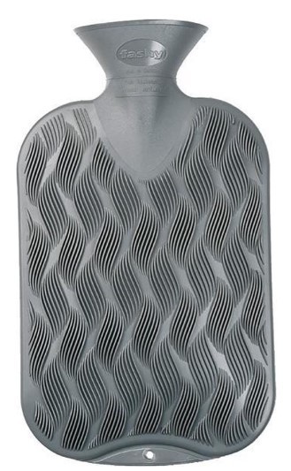 Fashy Warm Waterkruik Wave Motief Grijs 1 Stuk