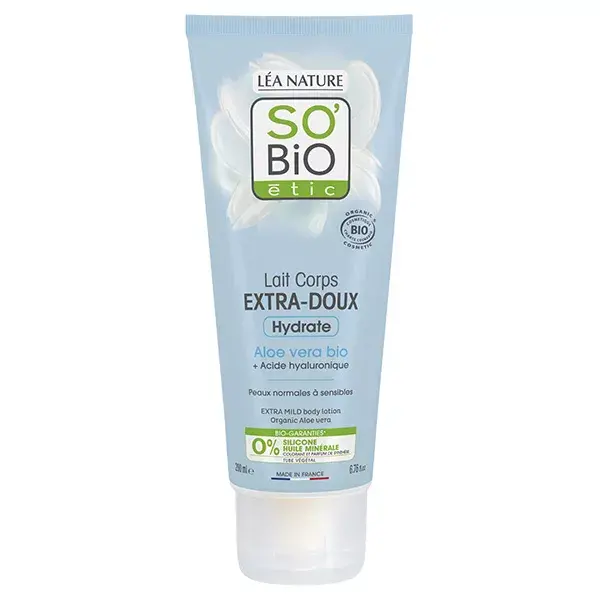 Loção Corporal Orgânica Extra Suave So'Bio Étic Hydra Aloe Vera 200ml