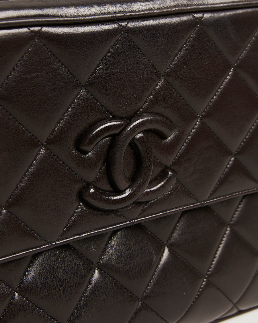 Chanel Pre-Owned Tassel Flap Shoulder Bag Black Lambskin