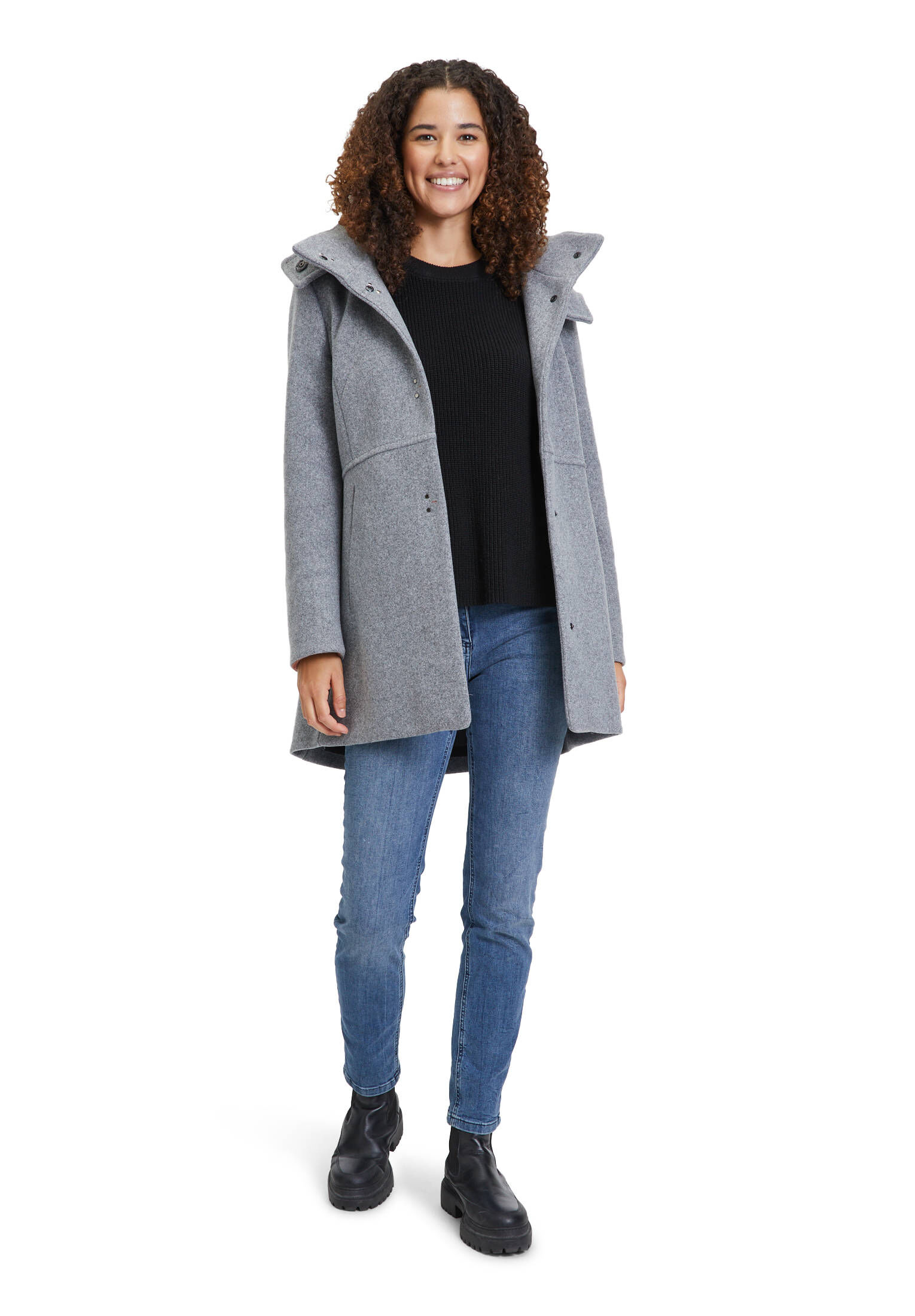 Amber & June| Damen Winterjacke mit abnehmbarer Kapuze
