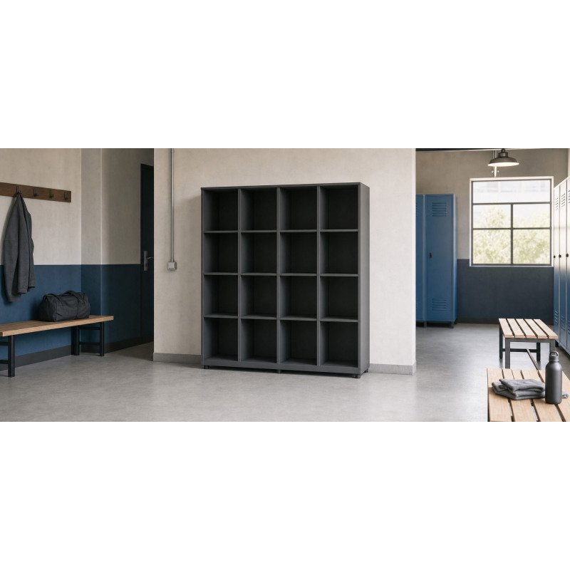 Structure casier flexycaz 16 cases vide 4 x 4 cases l 160 x p 42 x h 173,5