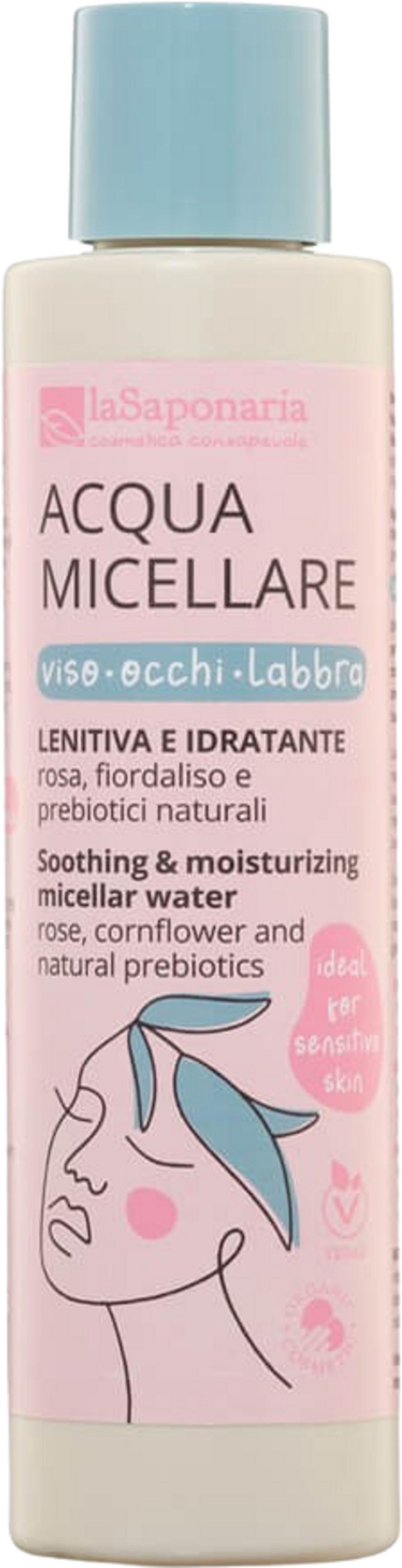 La Saponaria  Mizellenwasser Rose, Kornblume & Prebiotika, 200 ml