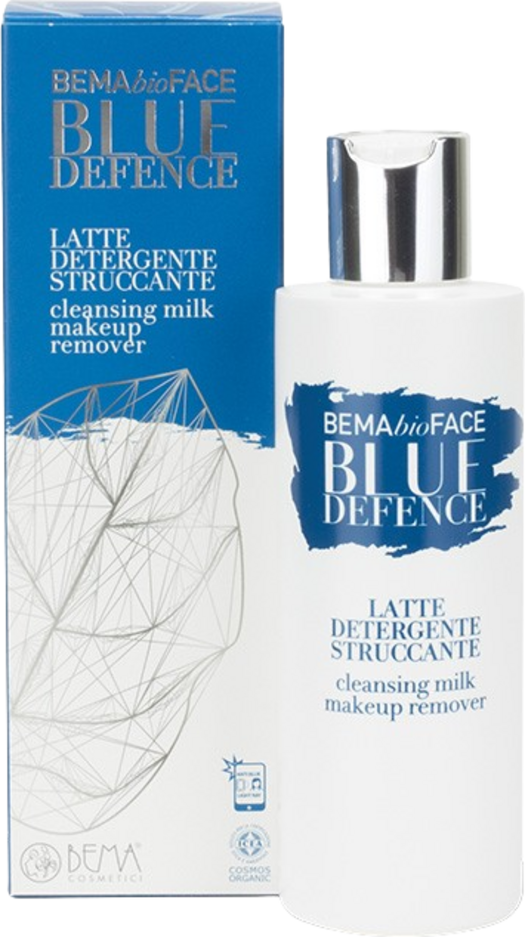 BEMA COSMETICI  BLUE DEFENCE Reinigungsmilch & Make-up Entferner, 200 ml
