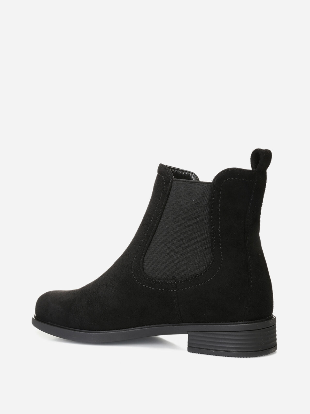 Bottines chelsea en suédine- Noir
