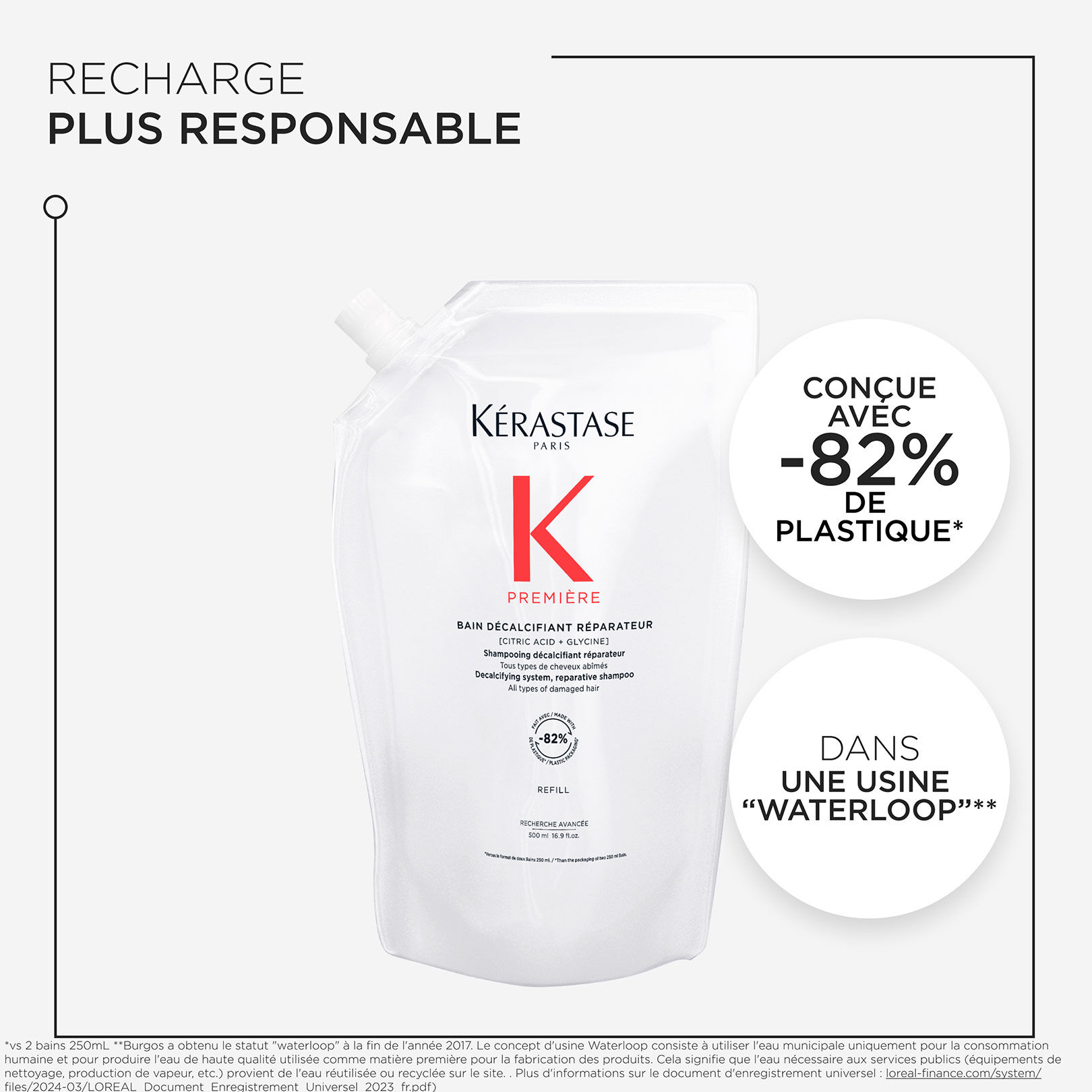 Bain décalcifiant réparateur Première recharge 500ml
