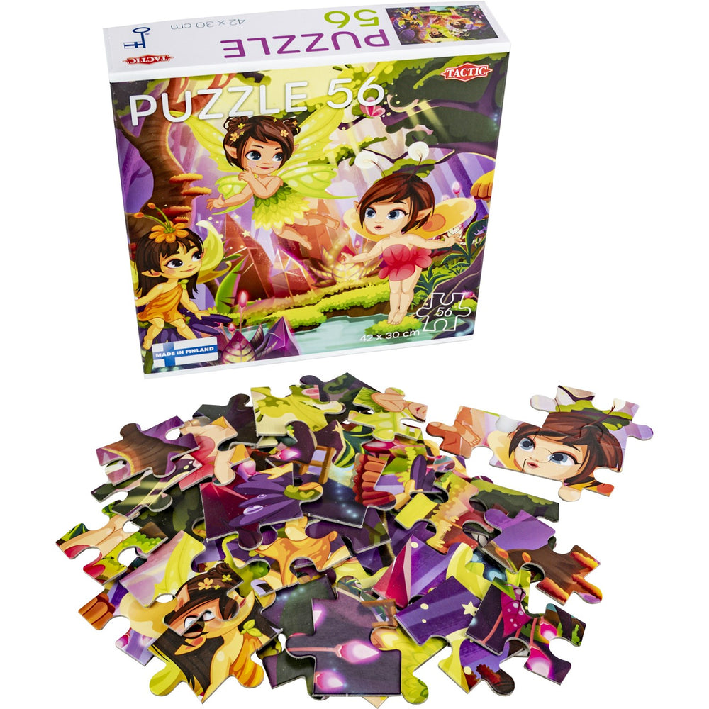 Køb Tactic Games Puzzle Lovers, Fairies 56 Pcs Puzzle