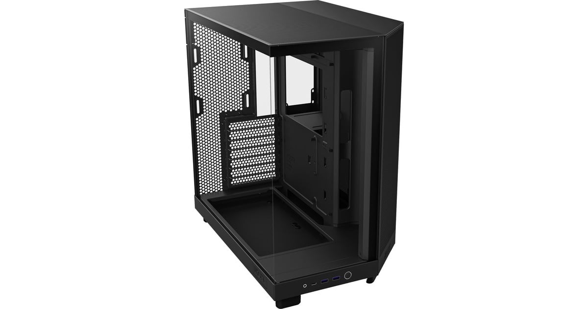 NZXTH6 Flow RGB midi tower behuizing  (Zwart | 2x USB-A | 1x USB-C | RGB | Tempered Glass)