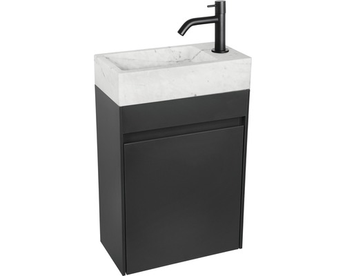 Wastafelmeubel Verschil HURA L BxHxD 39,5 x 52 cm x 21,5 cm Frontkleur antraciet