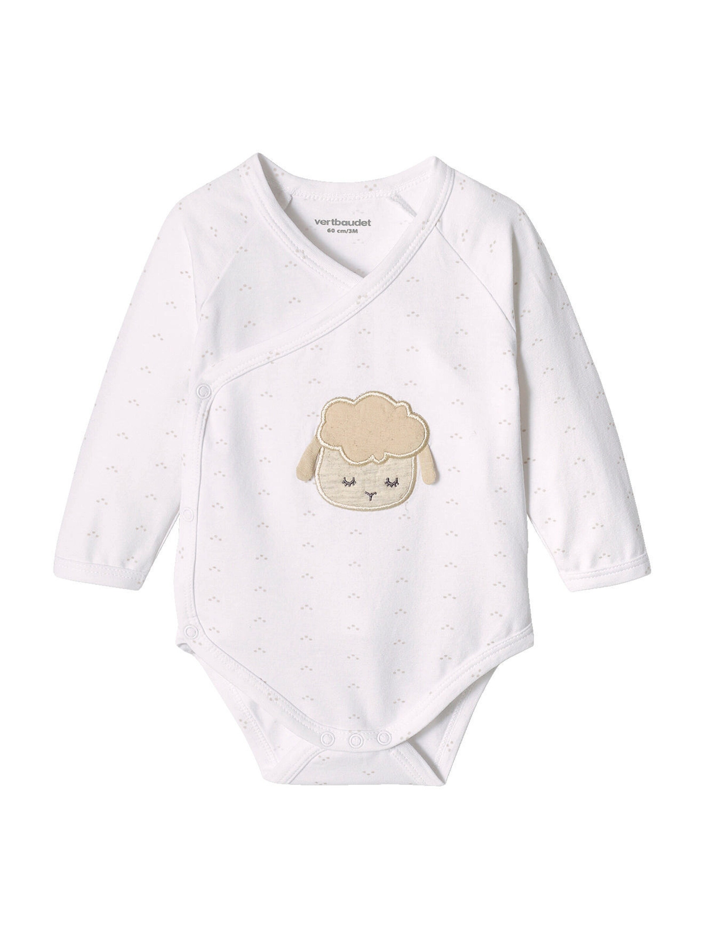 Vertbaudet Neugeborenen-Set: Strickjacke, Hose & Body beige meliert