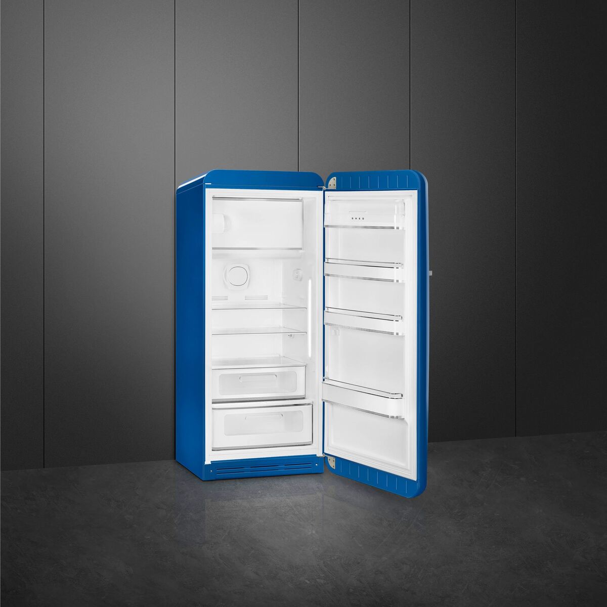 Smeg FAB28RBE6 Kjøleskap Med Fryserom 153cm Høyrehengt Blå