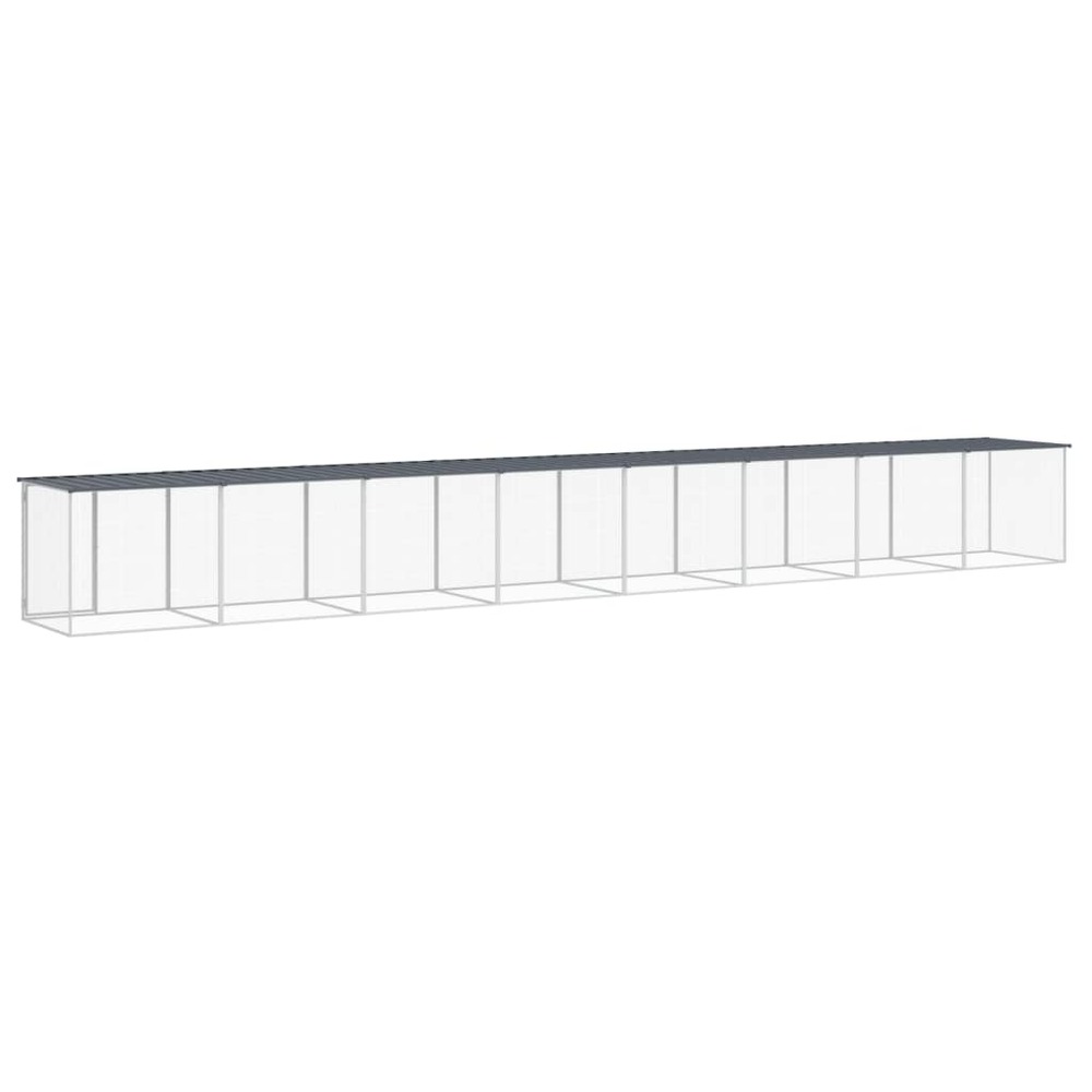 Poulailler avec toit anthracite 803x98x90 cm acier galvanisé