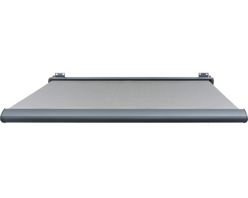 SOLUNA cassettescherm Exclusiv 2x1,5 doekdesign 320925 frame RAL 7016 antracietgrijs aandrijving rechts incl. motor en wandschakelaar