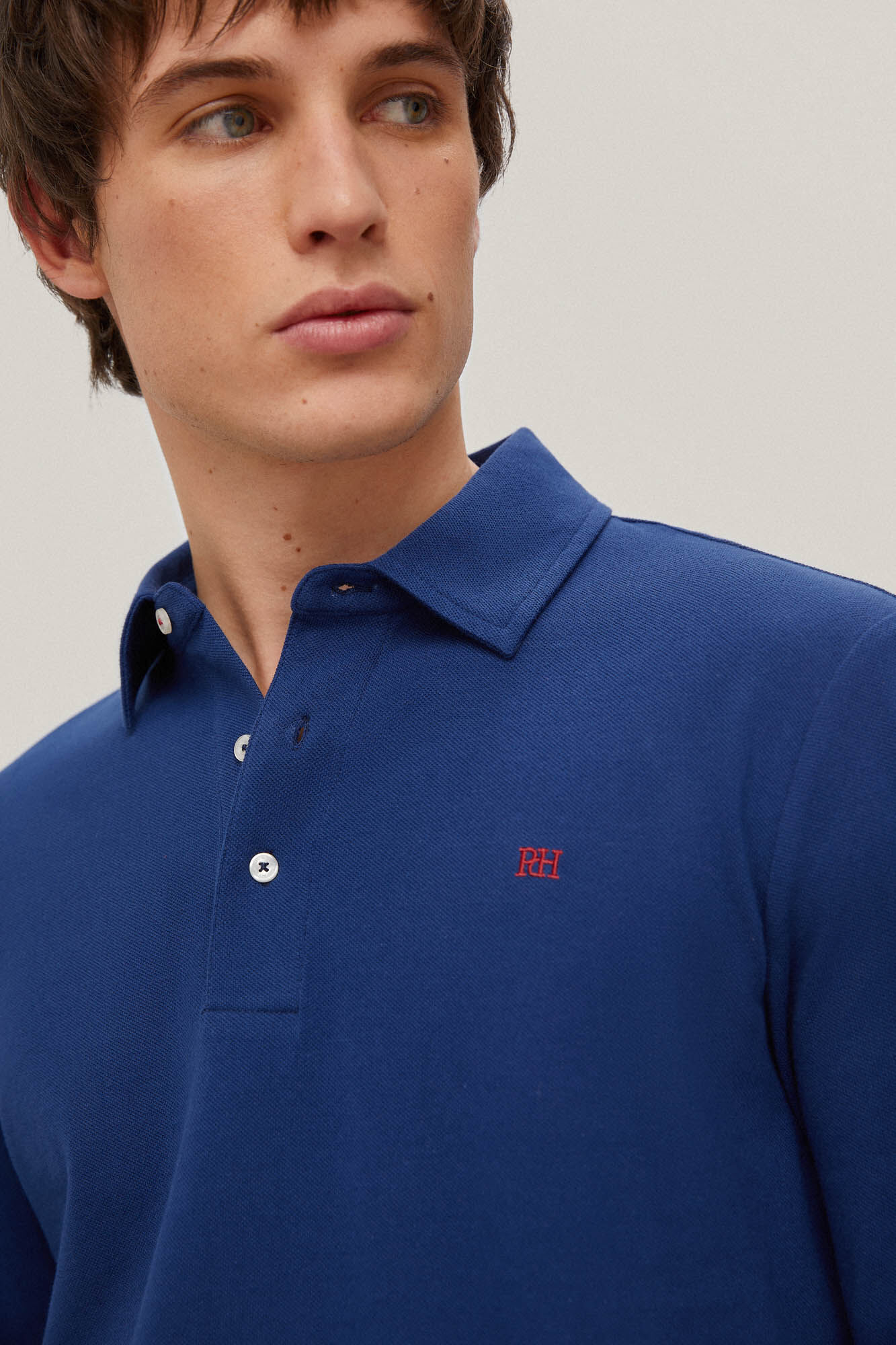 Polo básico folgado estilo mangá - Azul